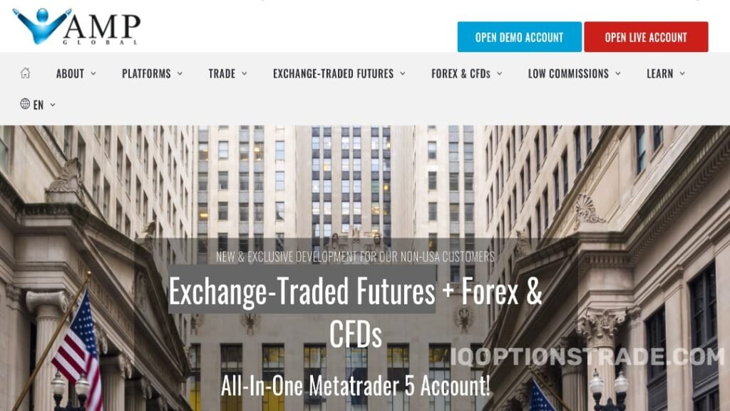 AMP Global Broker Review 2023 - Pros and Cons 2 AMP Global official banner - iqoptionstrade